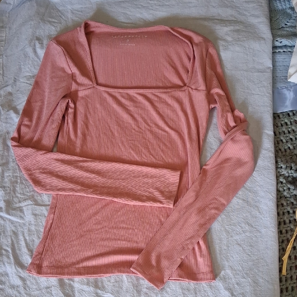 Aeropostale Women's Coral Long Sleeve Top